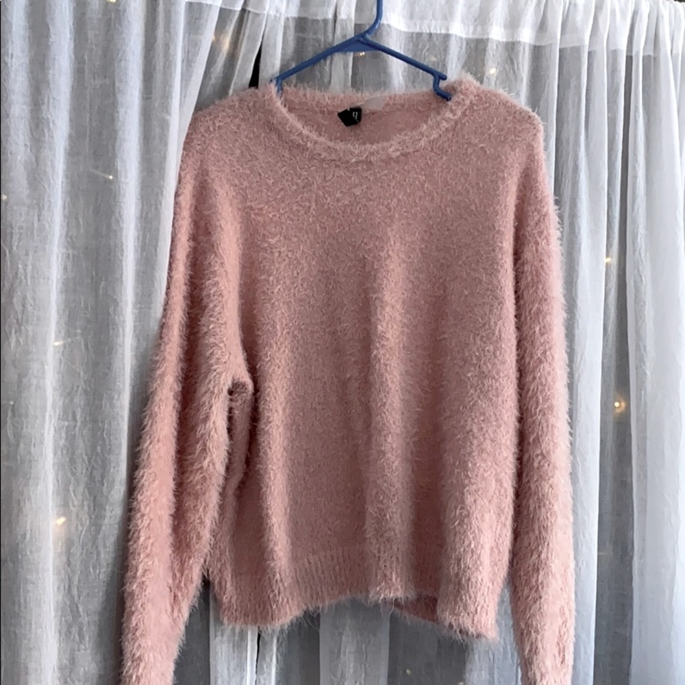 Fuzzy Pink Sweater